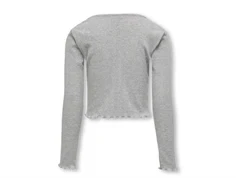 Kids ONLY light grey melange top